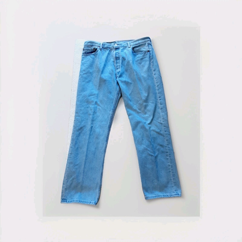 Levis 501 Blue Jeans Mens 40x32 Fits 38x30.5 Straight Button Fly